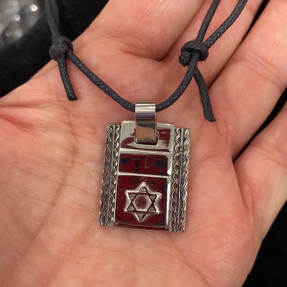 Stainless Steel Star of David Jewish Necklace - Picture 2 of 8